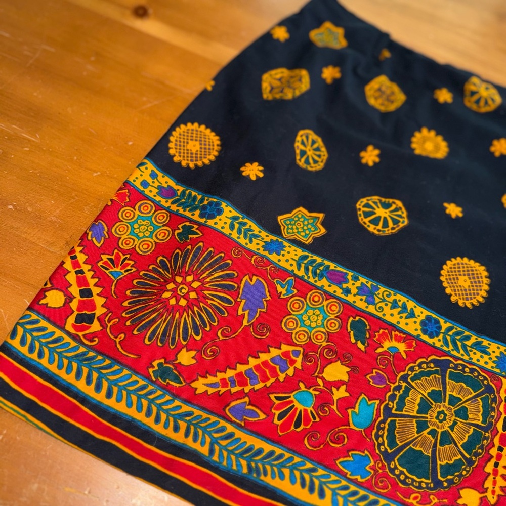 Vintage Breeches Short Wrap Skirt 14 Vibrate Colorful Made USA Feminine Resort - Picture 4 of 9